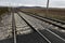 Railway line rails and track