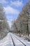 Railway line in winter