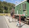 Railway open air museum Lupene, Czech Rep 24th July 2022. Bicykle paht allong former railway