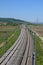 Railway in the plateau of Transylvania, Romania