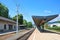 Railway platform resort Portschach am Worthersee . Austria