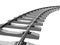 Railway rails and sleepers in 3d