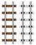 Railway rails wooden and concrete sleepers vector illustration