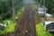 Railway after rain in depok indonesia