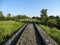 Railway receding into the distance