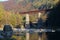 Railway and road bridges across Prut River in Yaremche, western Ukraine