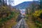 Railway road from the Heidelberg town up the hill.