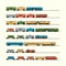 Railway rolling stock. Vector illustrations