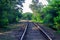 Railway in a rural landscape. Railway Track