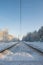 Railway in snow