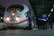 Railway staff preparing the departure of a German High Speed Train ICE Intercity Express