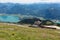 Railway station Cog Railway top Schafberg near Austrian Sankt Wolfgang