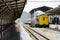 Railway station and platform 2 with the mist