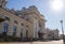 Railway station in Rybinsk. View of the station square and the beautiful architecture of the station building