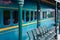 Railway Station theme inside resort in Delhi India, Train Coaches as Resort room