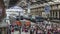 Railway Station with trains and hurrying people in Paris timelapse. Gare de Lyon a Paris, France.