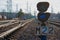 Railway switch and train semaphores