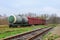 Railway tanks, freight cars, containers, transportation of oil, gasoline, oil or gas by rail