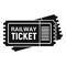 Railway ticket icon, simple style