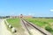 The railway track going into the main entrance of Birkenau Concentration Camp