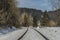 Railway track near village Dedinky