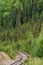 Railway track for short mining wagons, Eldorado Gold Mine, Fox, Alaska, USA