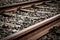 Railway Track, Sleepers and Ballast - Close Up