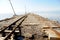 Railway tracks in Caka Salt Lake