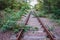 Railway tracks in Chernobyl Zone, Ukraine