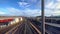 Railway Tracks hat Clapham Junction Railway Station- LONDON, UK - DECEMBER 20, 2022