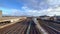 Railway Tracks hat Clapham Junction Railway Station- LONDON, UK - DECEMBER 20, 2022