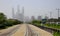 Railway tracks leading to Dubai Marina