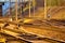 Railway tracks on long exposure at night