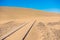 Railway tracks after sand storm, Namibia