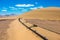 Railway tracks after sand storm, Namibia