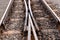 Railway tracks and switch of the narrow gauge railway