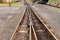 Railway tracks and switch of the narrow gauge railway