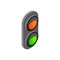 Railway traffic light isometric 3d icon