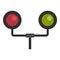 Railway traffic lights icon, flat style