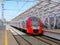 Railway, train, people, Moscow Central Circle, Luzhniki station