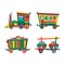 Railway train station vector