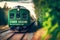 railway transport Amazing journey by rail train driving through live green forests