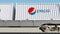 Railway transportation of containers with Pepsi logo. Editorial 3D rendering