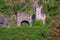 Railway tunnel disguised to look like a castle, Rhine Gorge, Germany, Europe