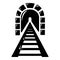 Railway tunnel icon , simple style