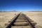 Railway through Uyuni Salt Flats, Bolivia