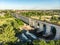 Railway viaduct in BolesÅ‚awiec in Poland