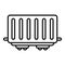 Railway wagon icon outline vector. Station train