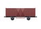 Railway wooden wagon, with cargo in form coal, products, minerals.