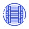 Railways, Station, Train, Transportation Blue Dotted Line Line Icon